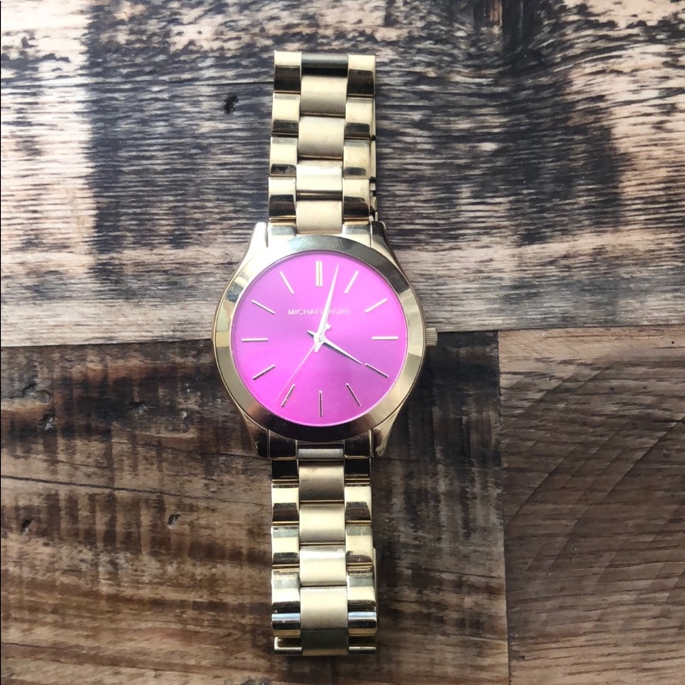 Michael Kors quartz watch with pink face
